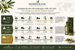 Olivenöl Export Incoterms FOB CIF DAP Vergleich