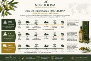 olive oil export Incoterms FOB CIF DAP comparison chart